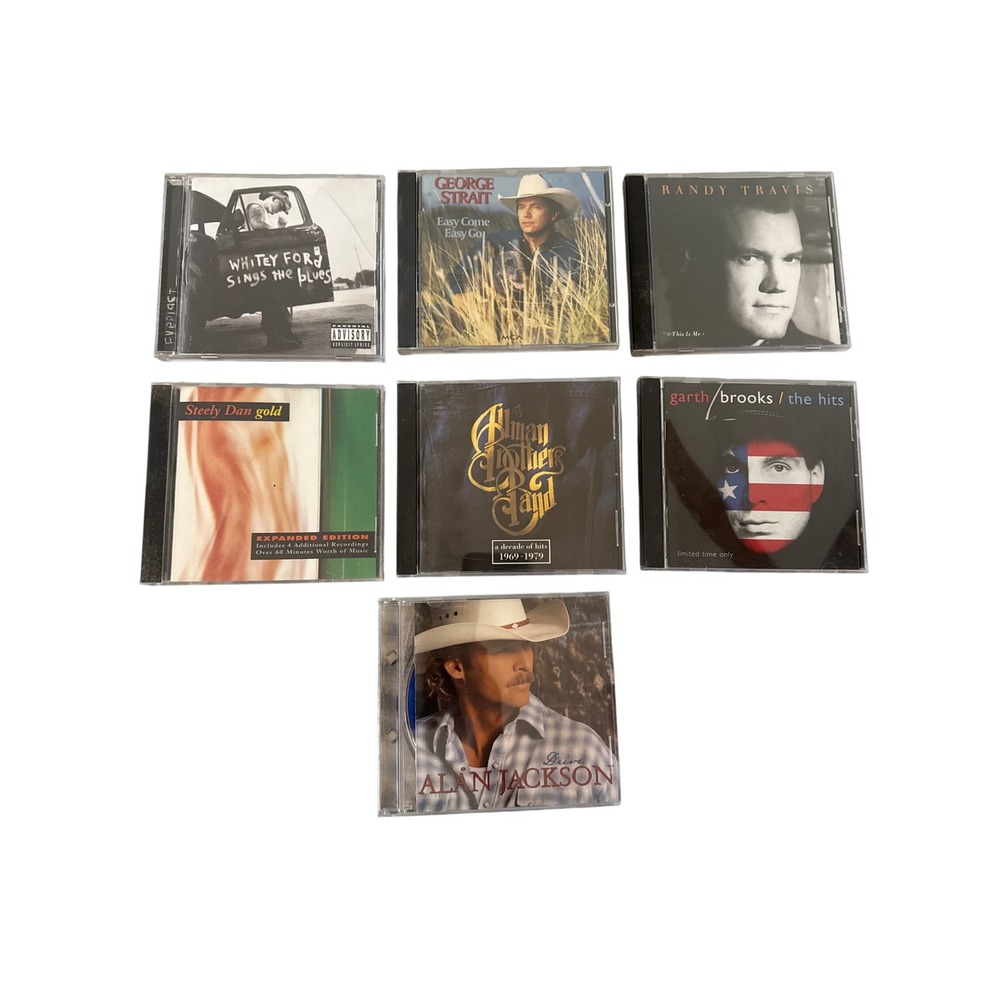 Lot of 7‎ CDs George Strait Garth Brooks Alan Jackson Steely Dan Allman Brothers
